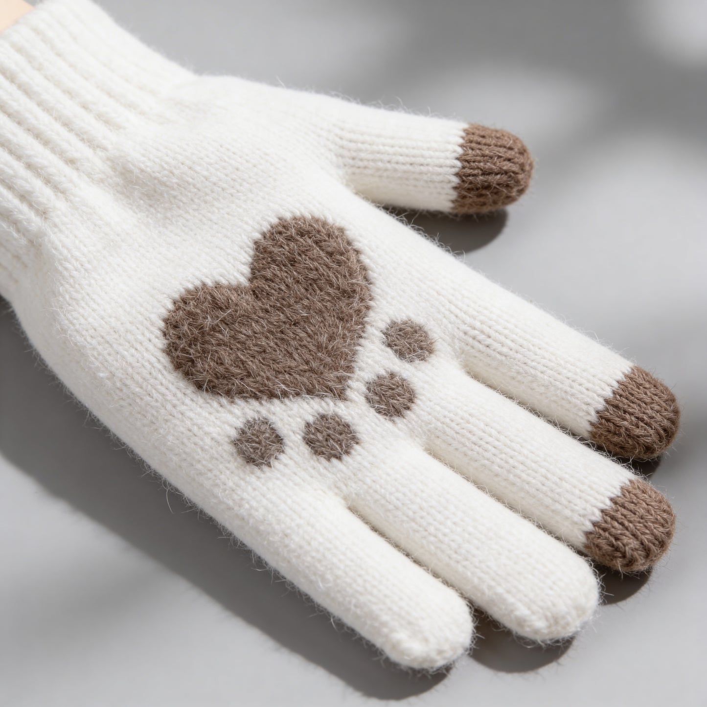 Dog Paw Pattern Gloves