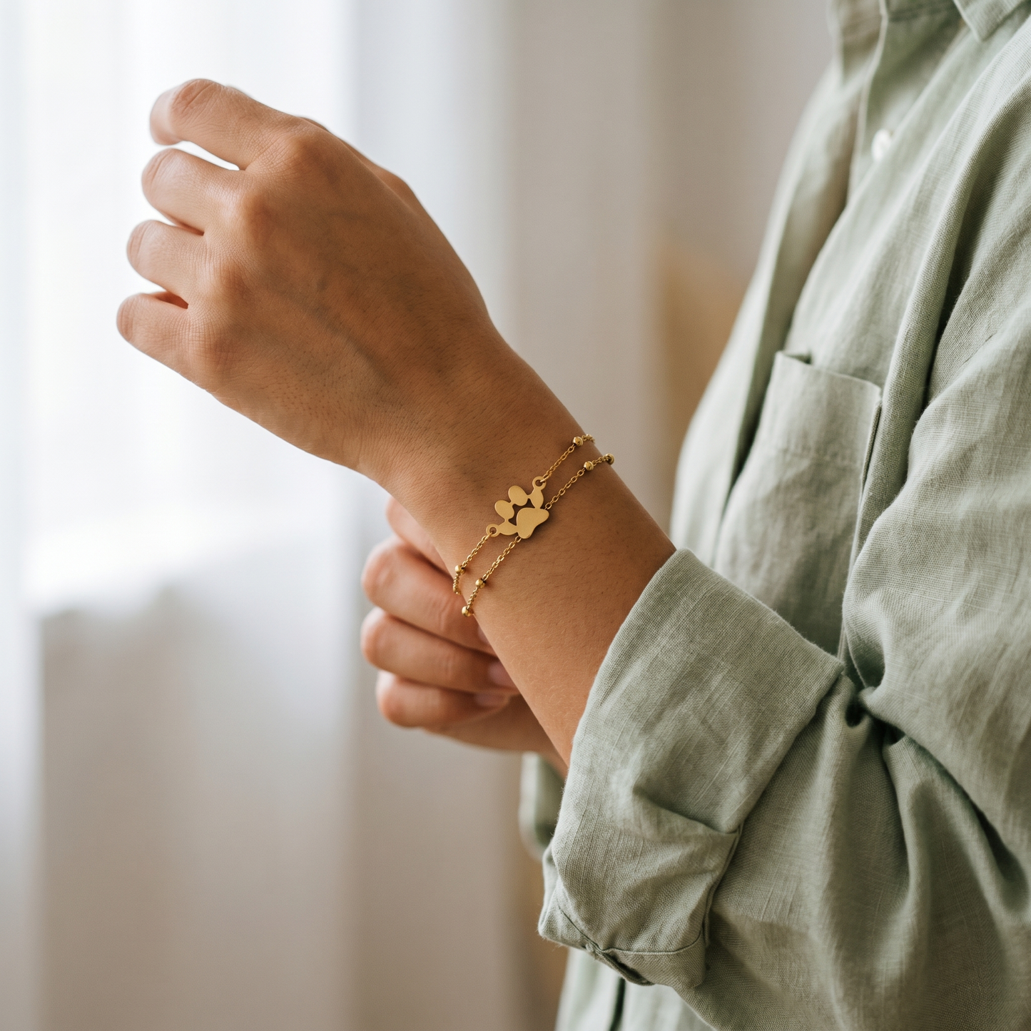Double Love Paw Bracelet