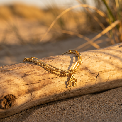 Double Chain Charm Bracelet