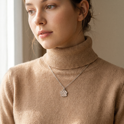 Silver Paw Necklace